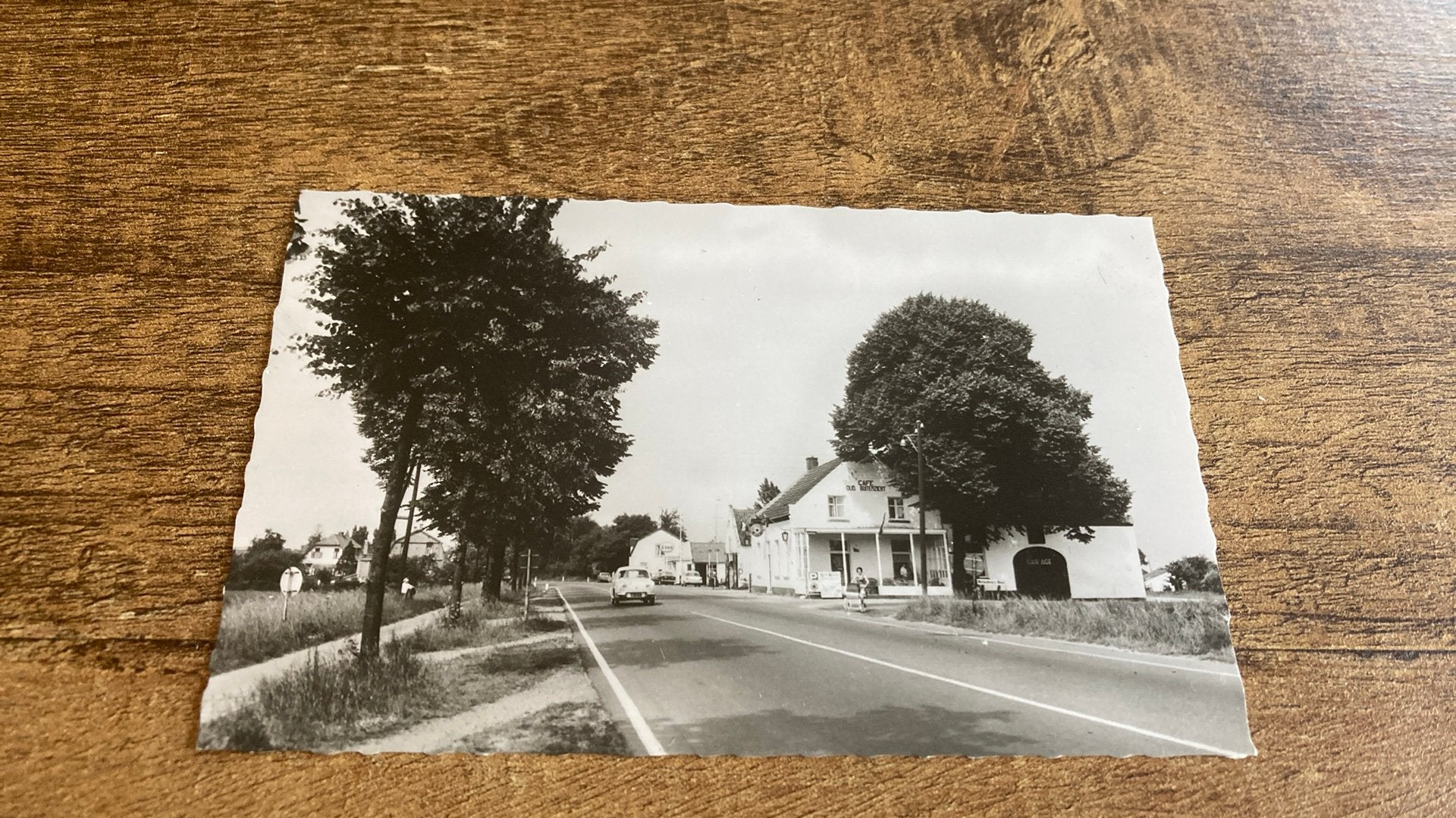 Oude ansichtkaart Gennep Cafe Oud Buitenzicht, Ophalen of Verzenden, 1940 tot 1960, Ongelopen, Limburg