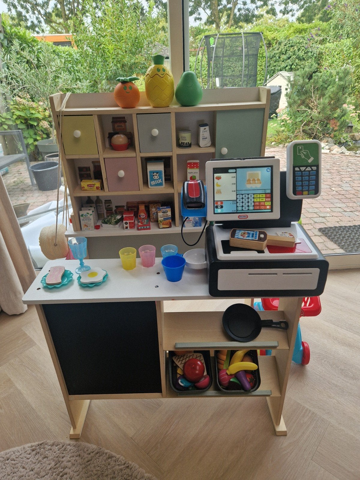 Speelgoed keukentje met Little Tikes kassa en AH mini's, Ophalen, Gebruikt, Jongen of Meisje