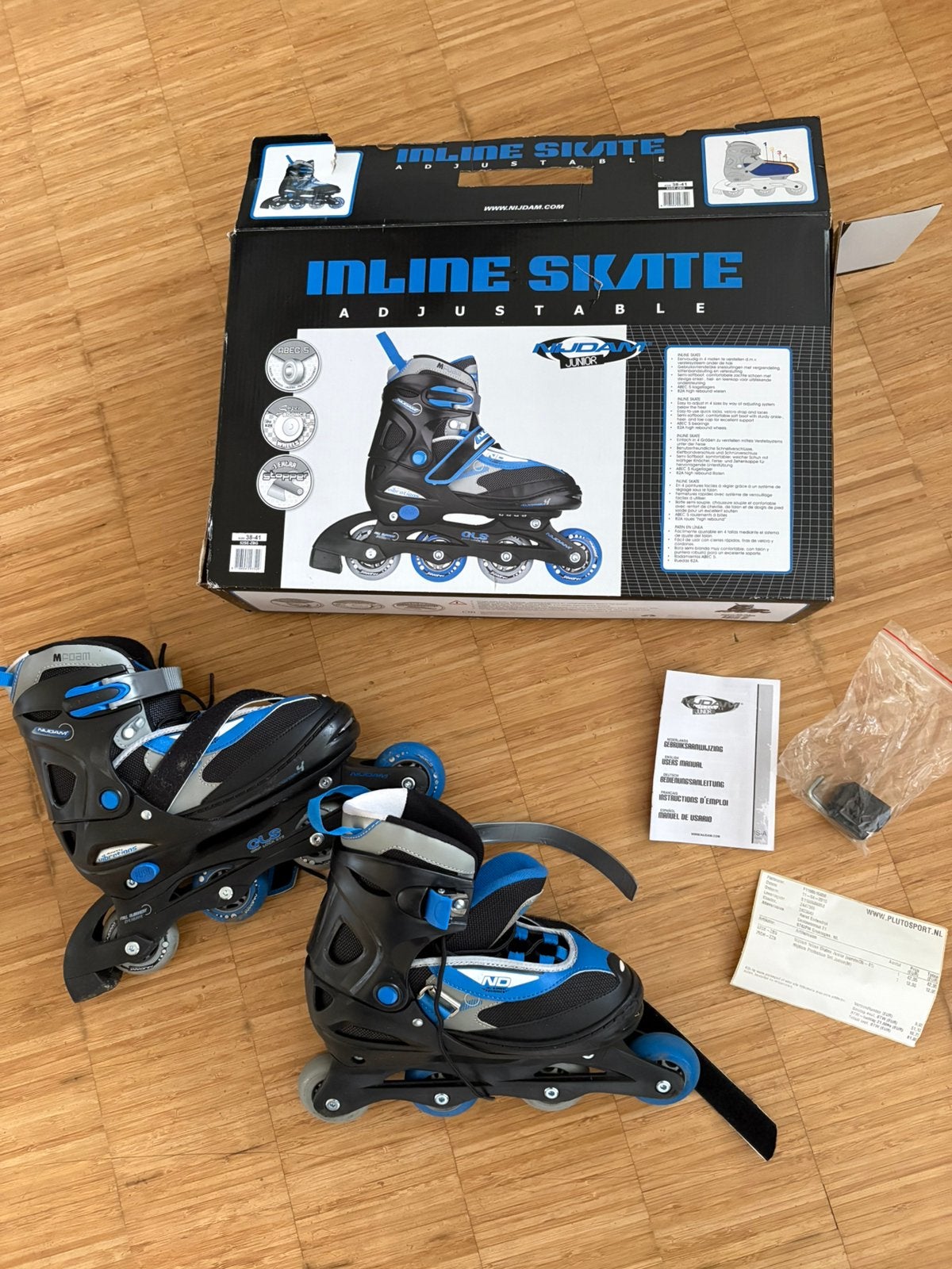 Inline skates Nijdam, Kinderen, Zo goed als nieuw, Inline skates 4 wielen, Ophalen