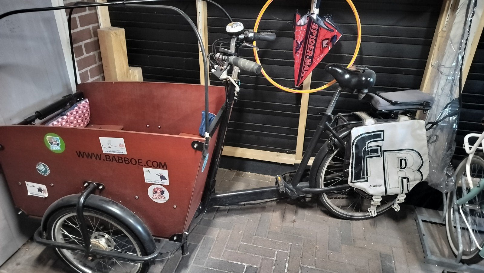 Elektrische Bakfiets - Accu revisie nodig, spaken los, Overige merken, 4 kinderen of meer, Gebruikt, Huif