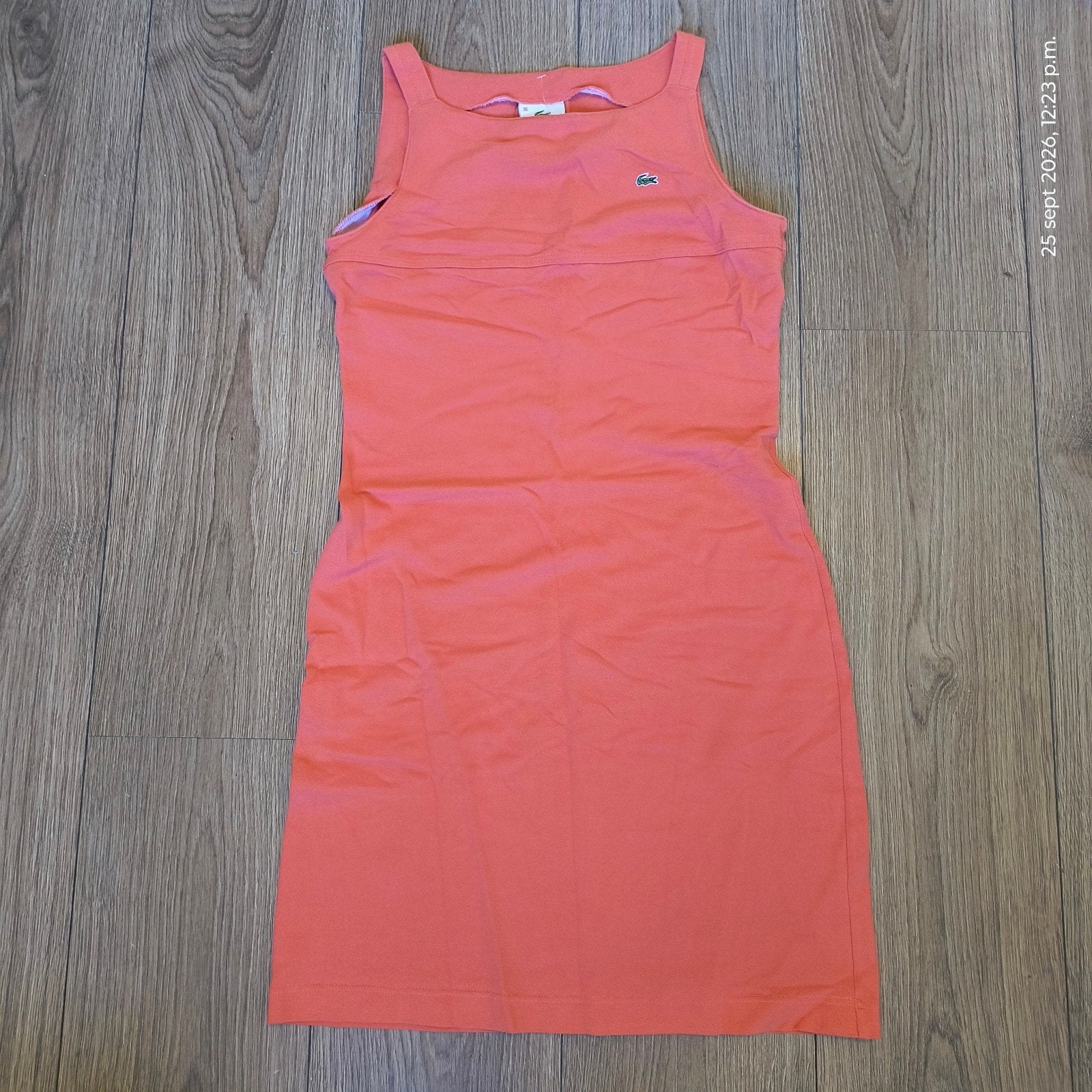 Lacoste dames jurk maat 36 (S) in koraalrood, Kleding | Dames, Oranje, Ophalen of Verzenden, Lacoste, Maat 36 (S)
