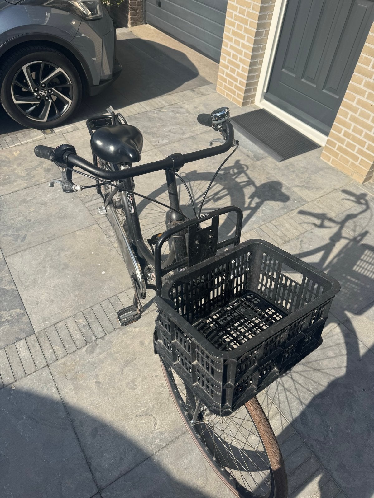 gemengde race fiets met mand + hangslot + pomp, Fietsen en Brommers, Fietsen | Dames | Damesfietsen, Velgrem, Versnellingen, Ophalen