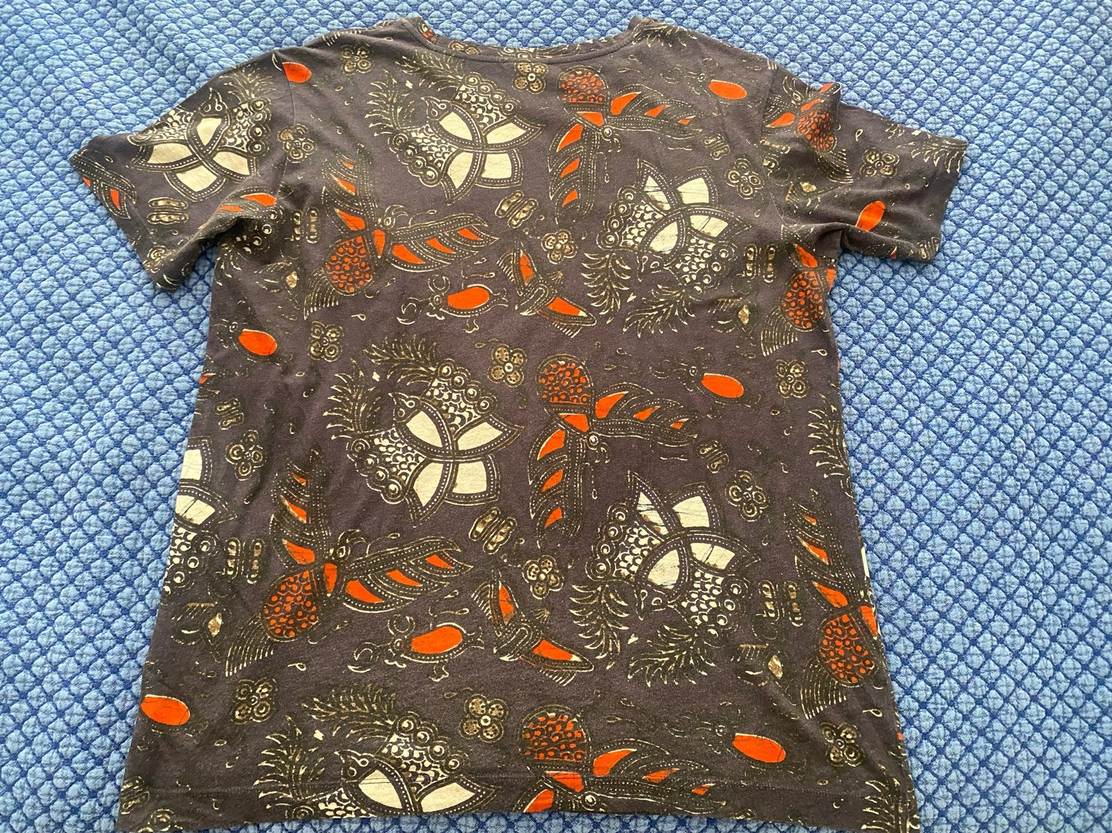 Donkerblauw T-shirt met korte mouwen en print, Kleding | Dames, Maat 38/40 (M), Blauw, Ophalen of Verzenden, Korte mouw