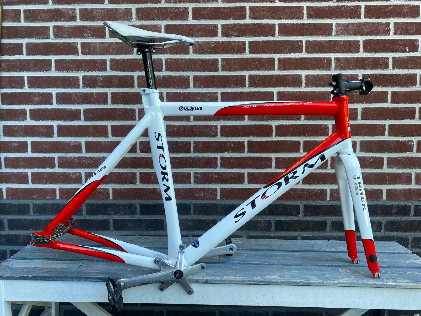 Frame baanfiets Storm Optimum Butting Profile 5.0, Fietsen en Brommers, Fietsen | Racefietsen, Gebruikt, Heren, Aluminium, 53 tot 57 cm