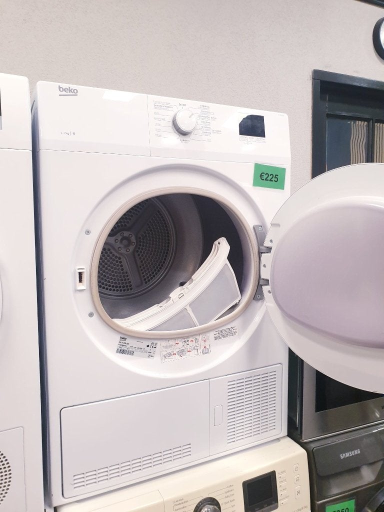beko condens droger inc 6 mnd garantie, Ophalen, 6 tot 8 kg, Anti-kreukfase, Zo goed als nieuw