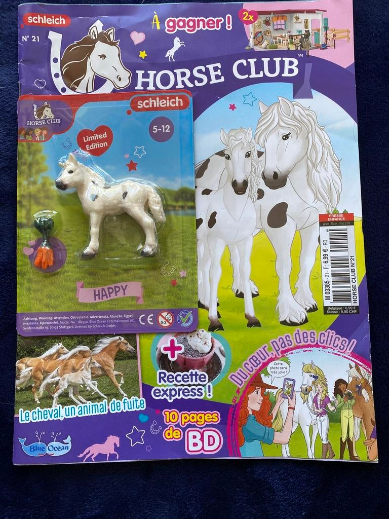 Schleich Horse Club Tijdscrift ~ Happy, Ophalen of Verzenden, Zo goed als nieuw, Paard, Beeldje of Figuurtje