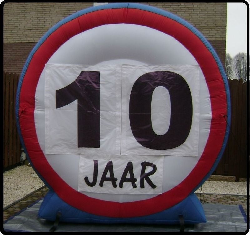 Opblaasbaar verkeersbord te huur, Ophalen, Zo goed als nieuw, Verjaardag