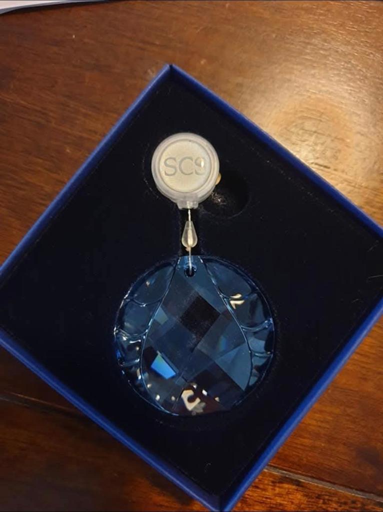 Swarovski 2009 Raamornament blauw - Water, Verzamelen, Swarovski, Ophalen of Verzenden, Nieuw, Figuurtje