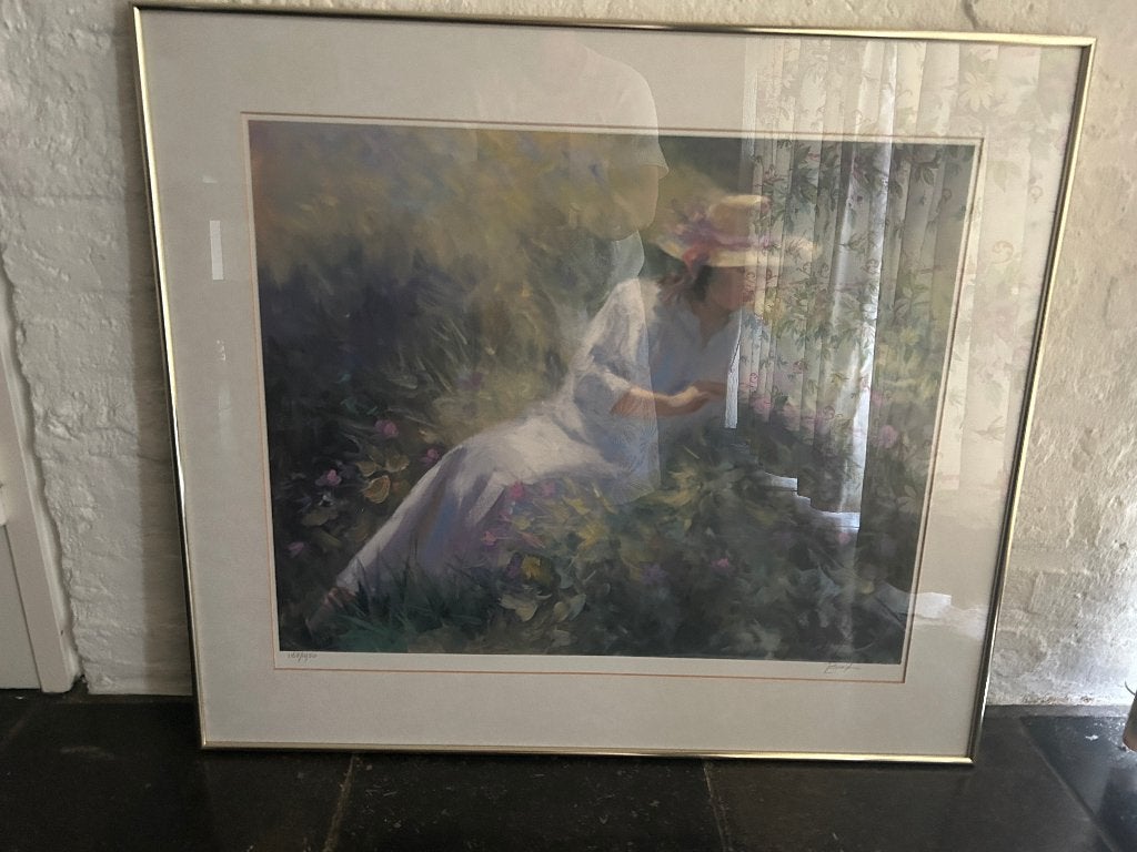 Prachtig ingelijste reproductie Louis van der Beesen, Antiek en Kunst, Kunst | Schilderijen | Klassiek, Doek, Portret of Personen