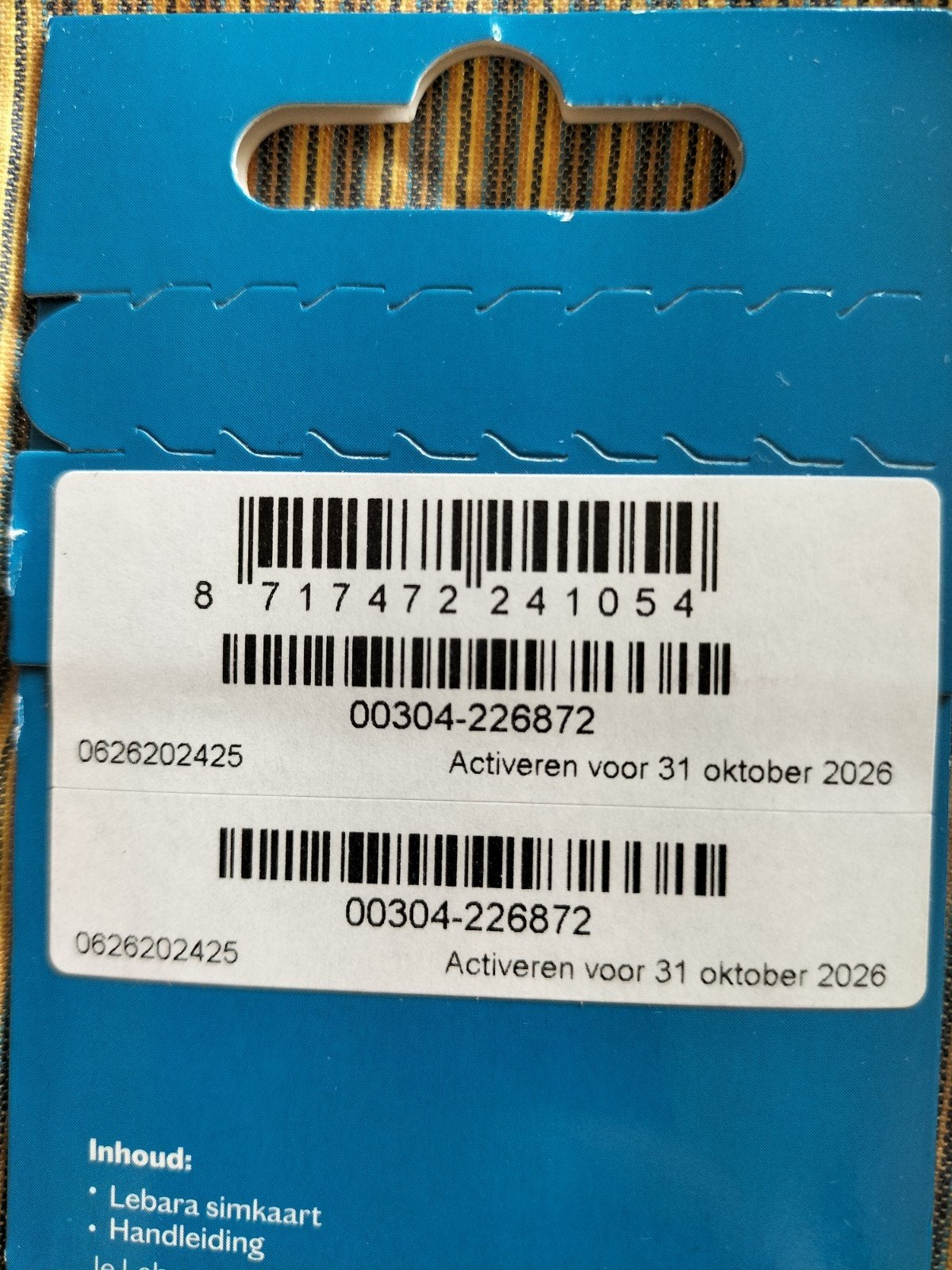 06.26.20.24.25 Lebara Simkaart - Nieuw en Ongeactiveerd, Verzenden, Nieuw, Overige providers, Simkaart