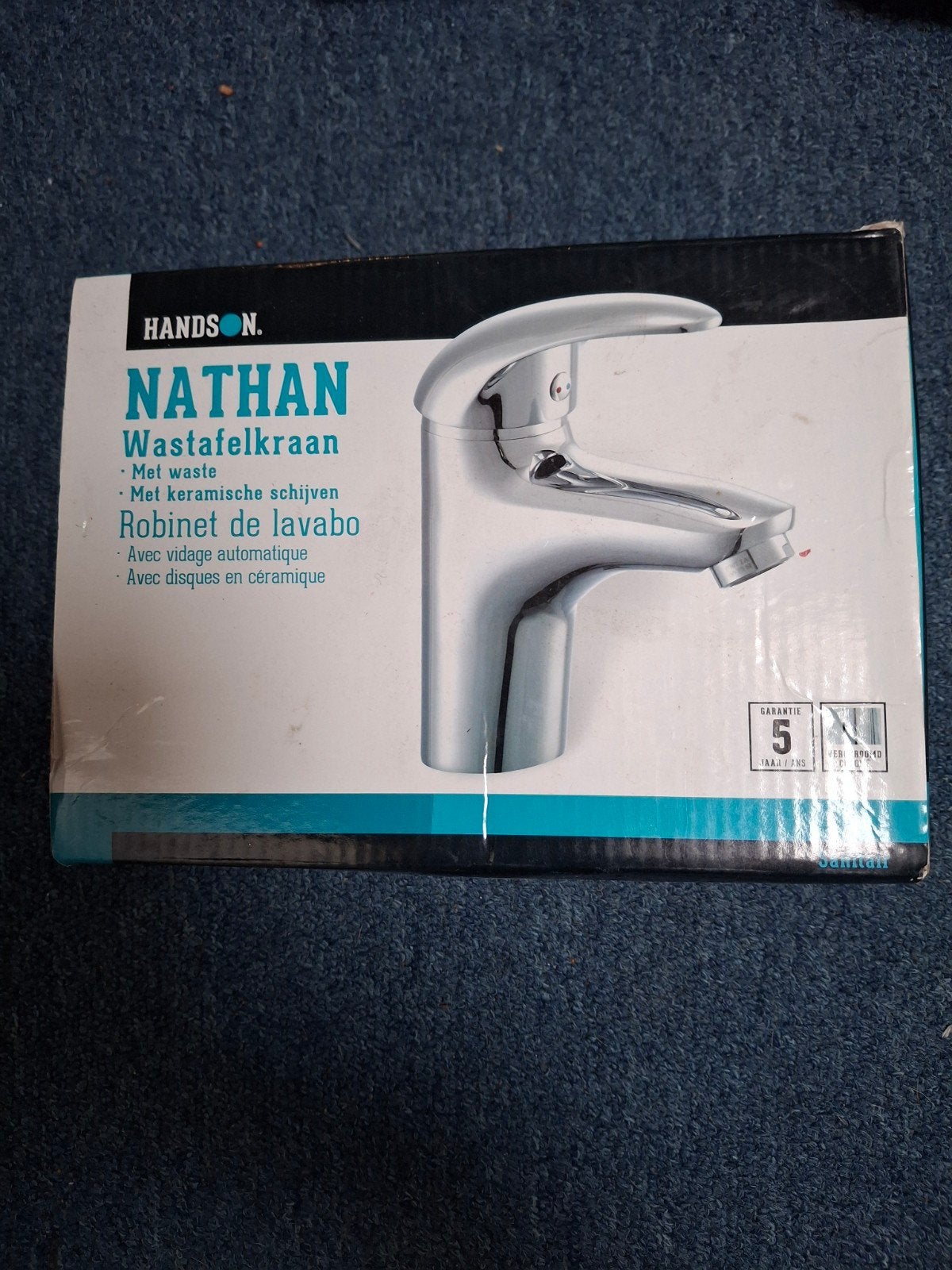 Een Nathan wastafelkraan, Doe-het-zelf en Verbouw, Ophalen of Verzenden, Nieuw, Koper, Kraan