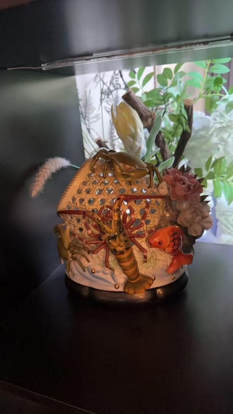 Unieke chinese decoratieve beeld met zeedieren, Ophalen of Verzenden