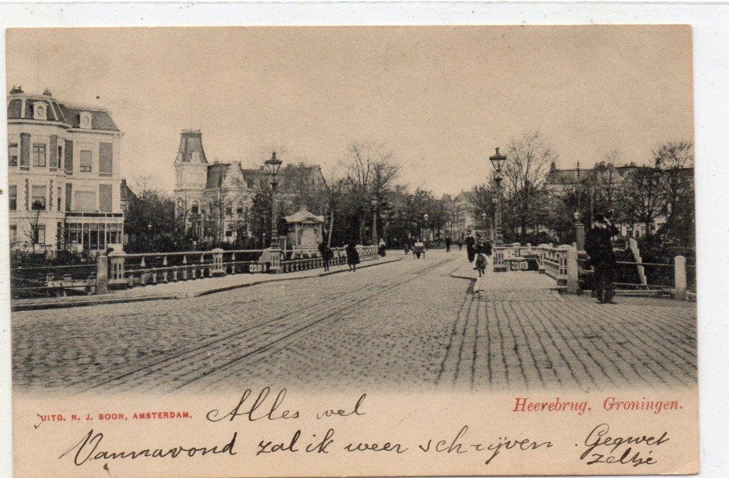 Groningen  Heerebrug, Ophalen of Verzenden, Voor 1920, Gelopen, Groningen