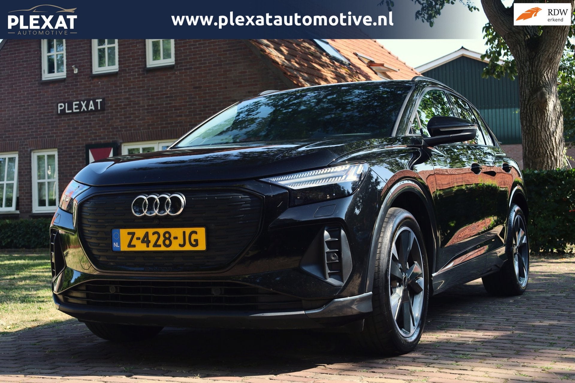 Audi Q4 e-tron 45 Advanced edition 82 kWh Aut. | 94% SOH | S, Auto's, Audi, Automaat, Gebruikt, Zwart, 82 kWh