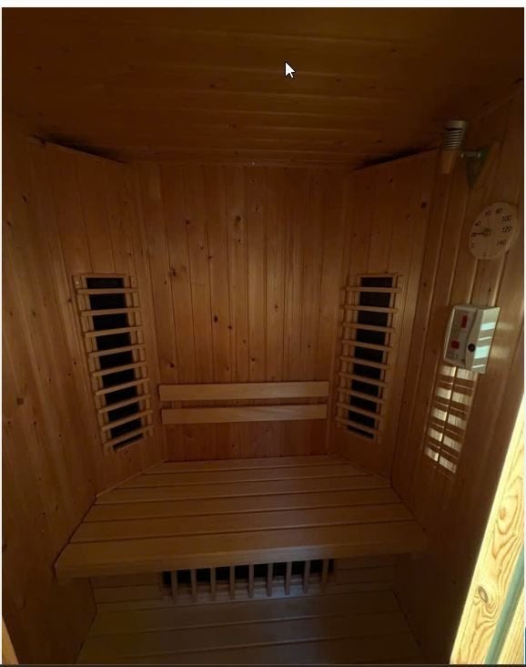 combi sauna philips infrarood lampen 150cm bij 120cm, Ophalen, Zo goed als nieuw, Infrarood, Complete sauna