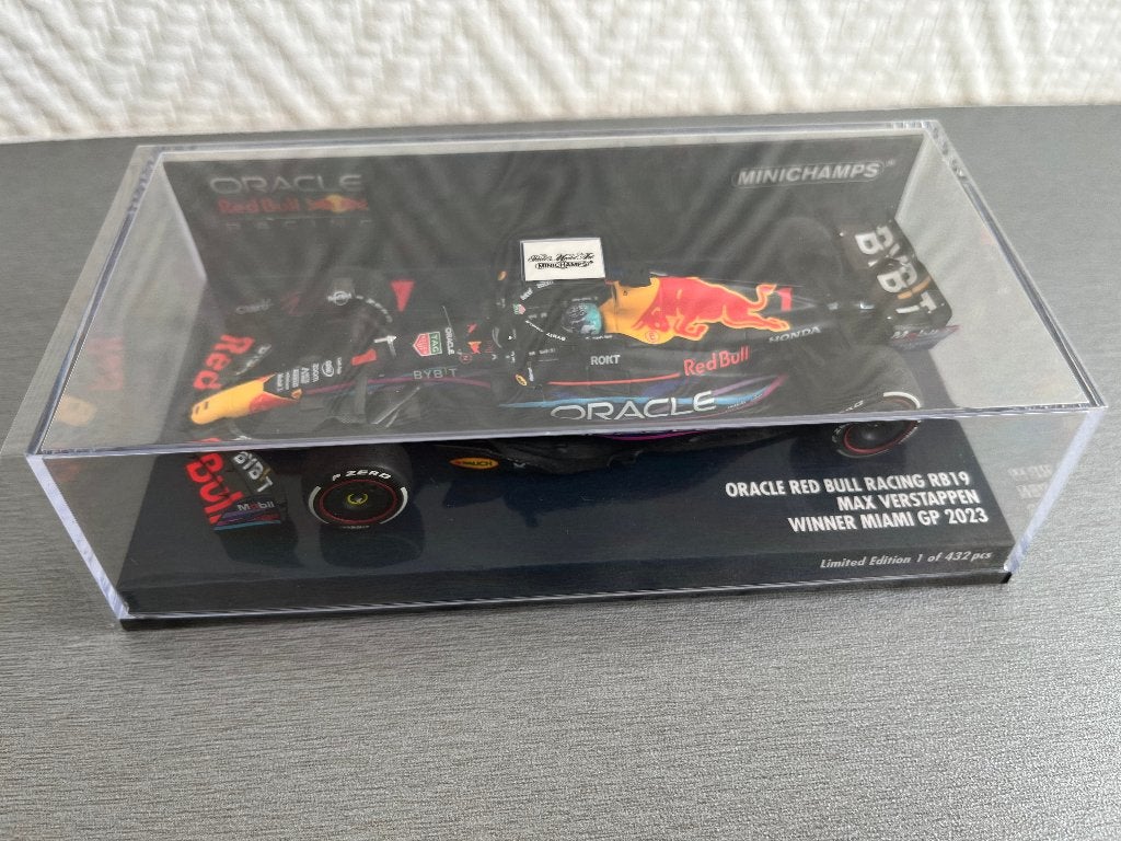 Verstappen Miami 1/43 Minichamps Max 417230501, Ophalen of Verzenden, Nieuw, Auto, MiniChamps