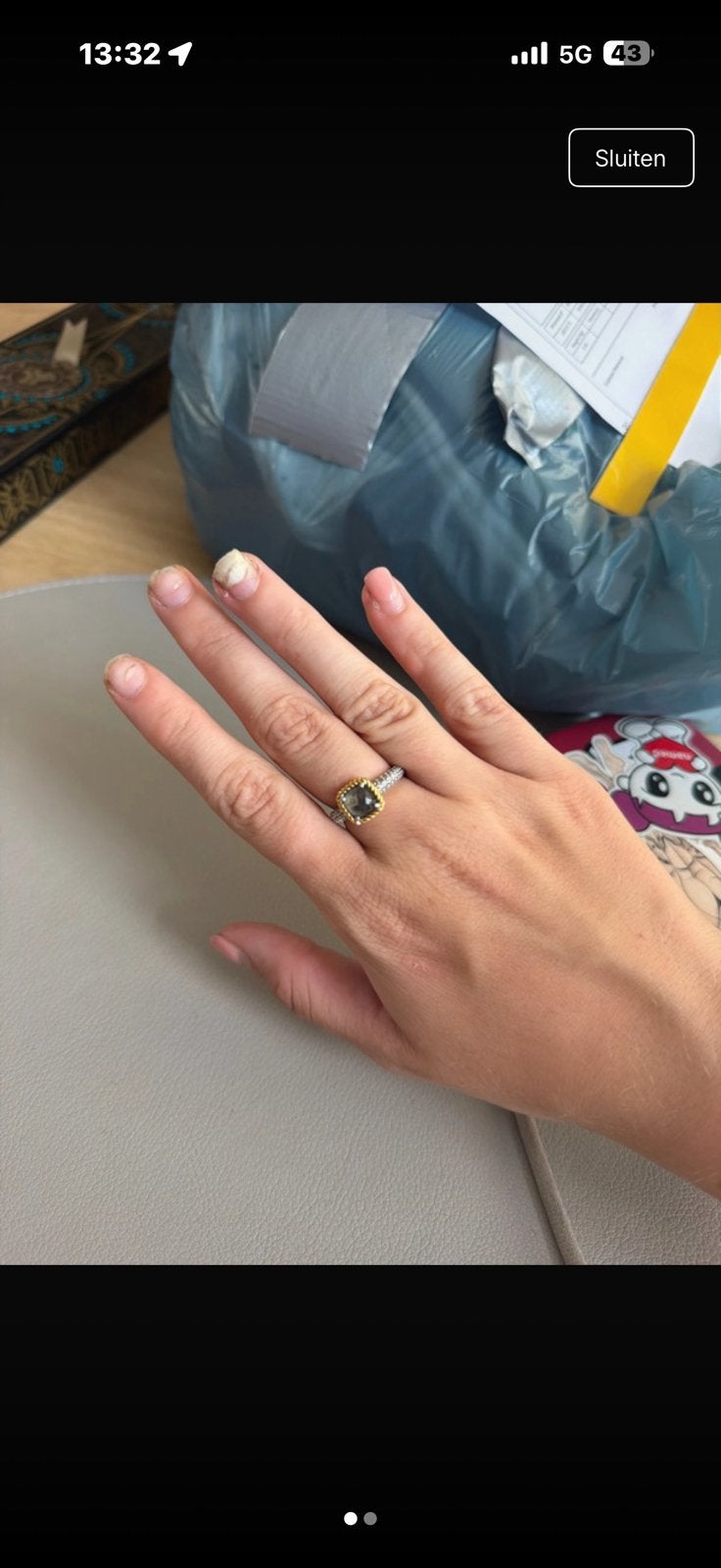 Ti sento 925 Silver Ringen 17./17.5, Ophalen of Verzenden, Zo goed als nieuw, Zilver, Handen en Nagels