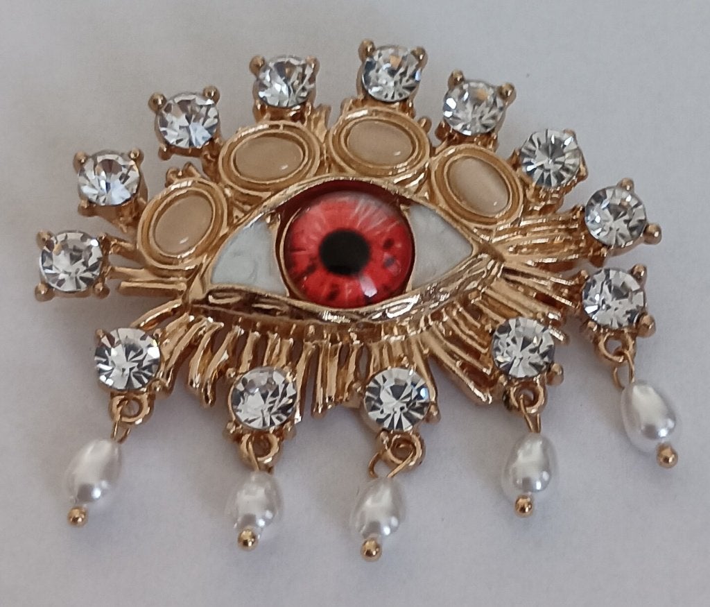 Oog broche, Overige materialen, 4 tot 7 cm, Overige kleuren, Nieuw