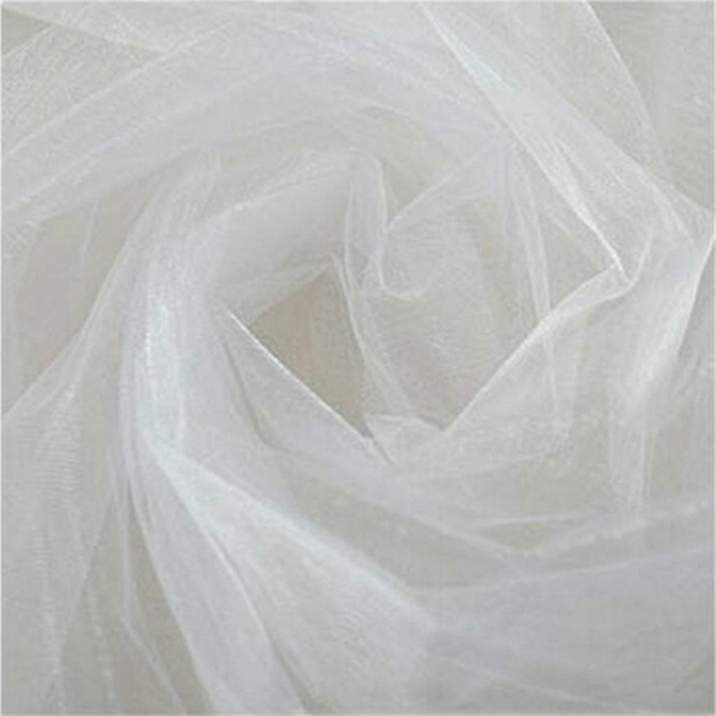Nieuw, organza wit glanzend. 5 m - 48 cm, Wit, Ophalen of Verzenden, 30 tot 120 cm, Polyester