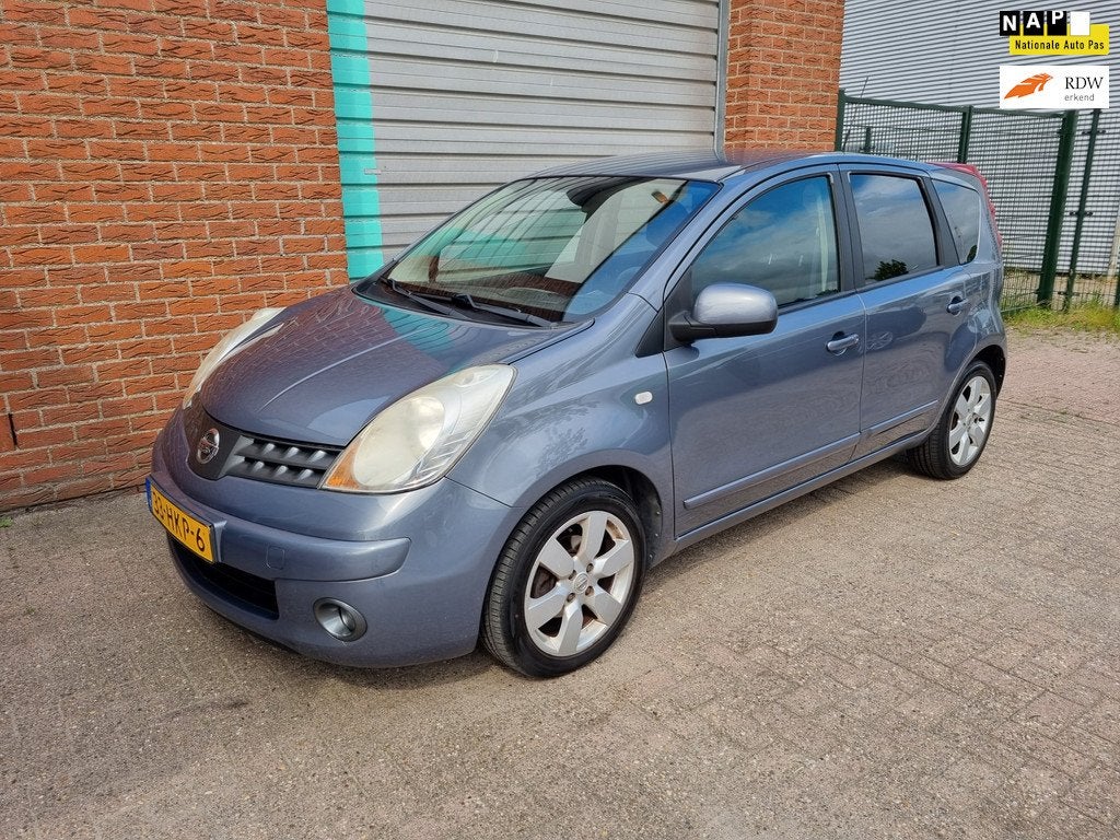 Nissan Note 1.4 Life 5-Drs Airco! Bj:2009 NAP!, Voorwielaandrijving, Gebruikt, 4 cilinders, Blauw