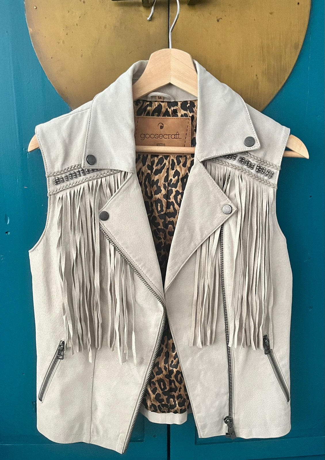 Goosecraft suede bodywarmer/gilet maat M, Kleding | Dames, Ophalen of Verzenden, Zo goed als nieuw, Maat 38/40 (M), Beige