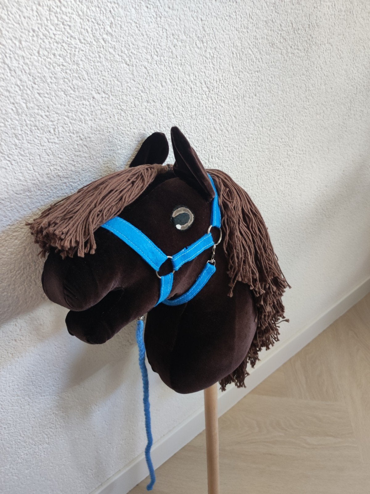 Hobbyhorse - Stokpaardje - Bruin met blauw halster, Ophalen of Verzenden, Nieuw