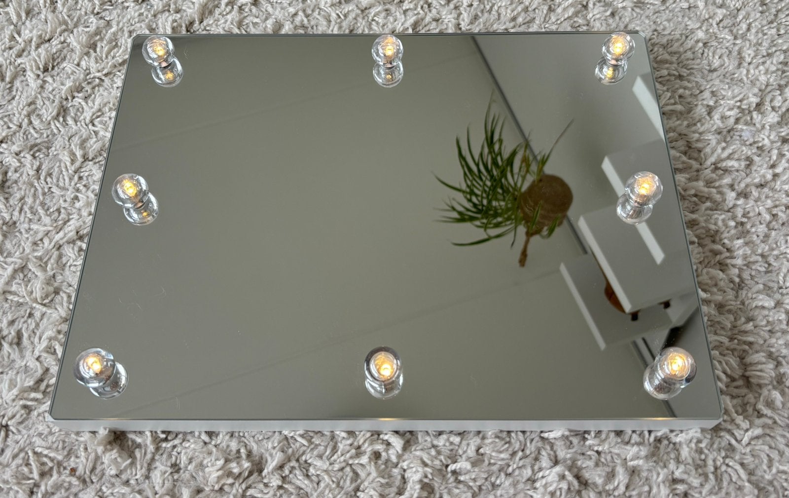 Hollywood spiegel met led light 50x30 Z.G.AN, Ophalen, Zo goed als nieuw, Minder dan 100 cm, Rechthoekig