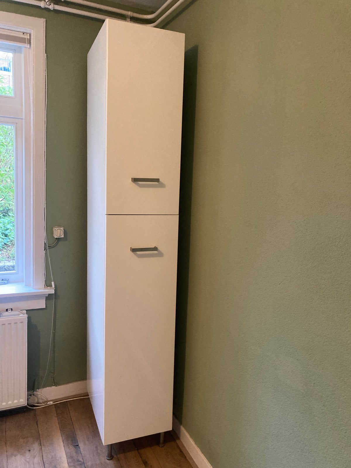 IKEA Faktum hoge kast Abstrakt hoogglans wit 39x229x60, Ophalen, Gebruikt