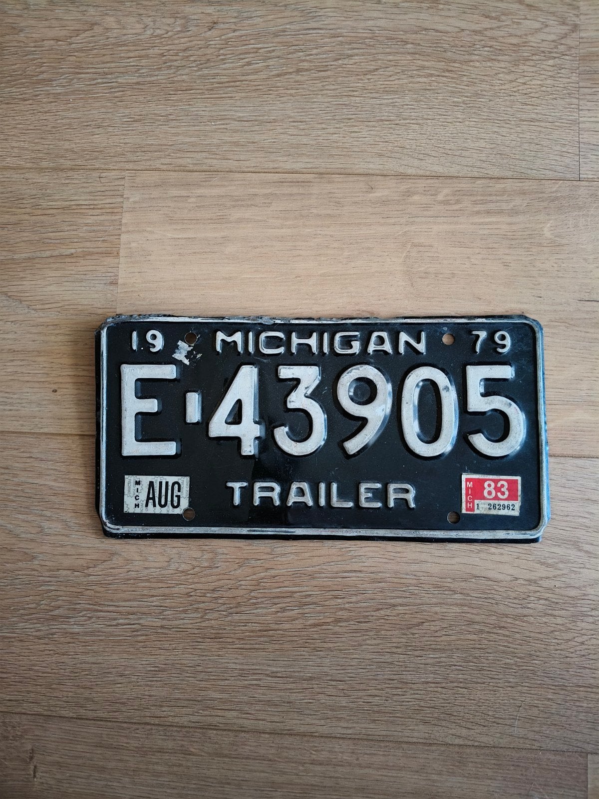 Vintage Michigan 1979 Trailer Kentekenplaat, Ophalen, Huis en Inrichting