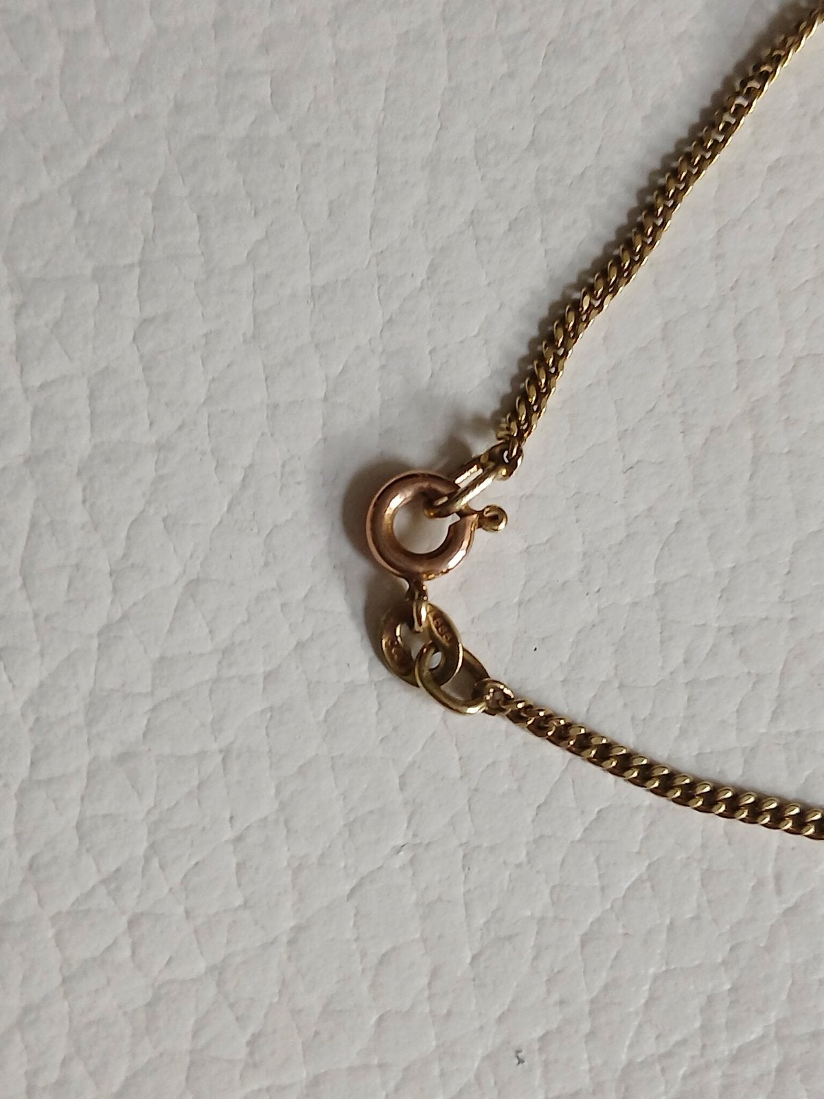 Gouden ketting met palmboom hanger,, Ophalen, Gebruikt, Goud, Met hanger