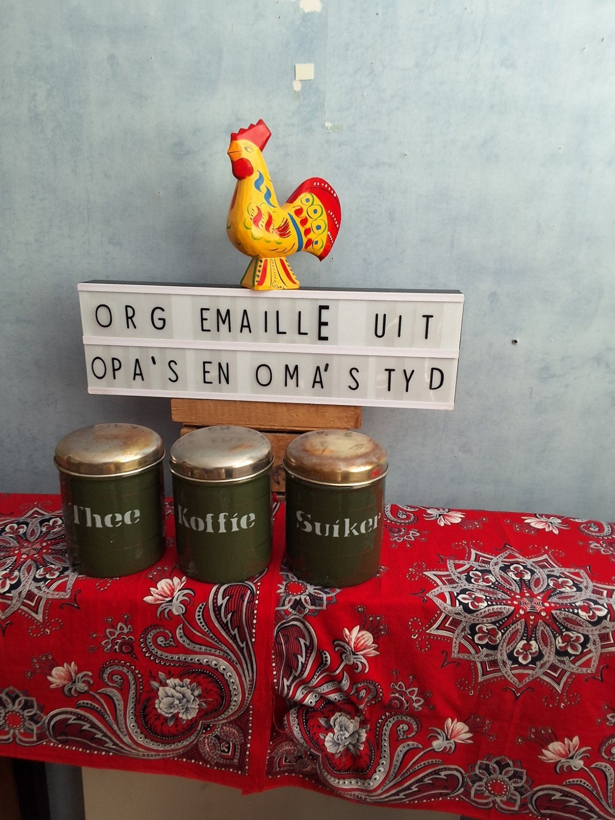 All oude EMAILLE voorraad bussen uit OPA'S EN OMA'S TIJD, Ophalen of Verzenden