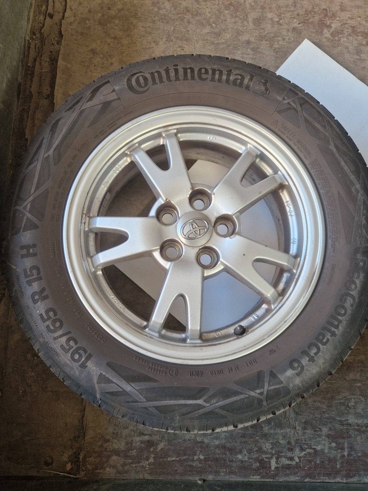 Set van 4 Continental EcoContact 6 banden met velgen, Ophalen, Gebruikt, 15 inch, Banden en Velgen