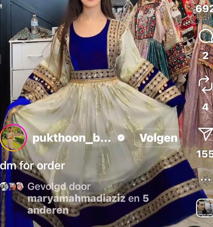 Afghaanse jurk / Afghani L / XL SET, Overige typen, Blauw, Maat 42/44 (L), Nieuw