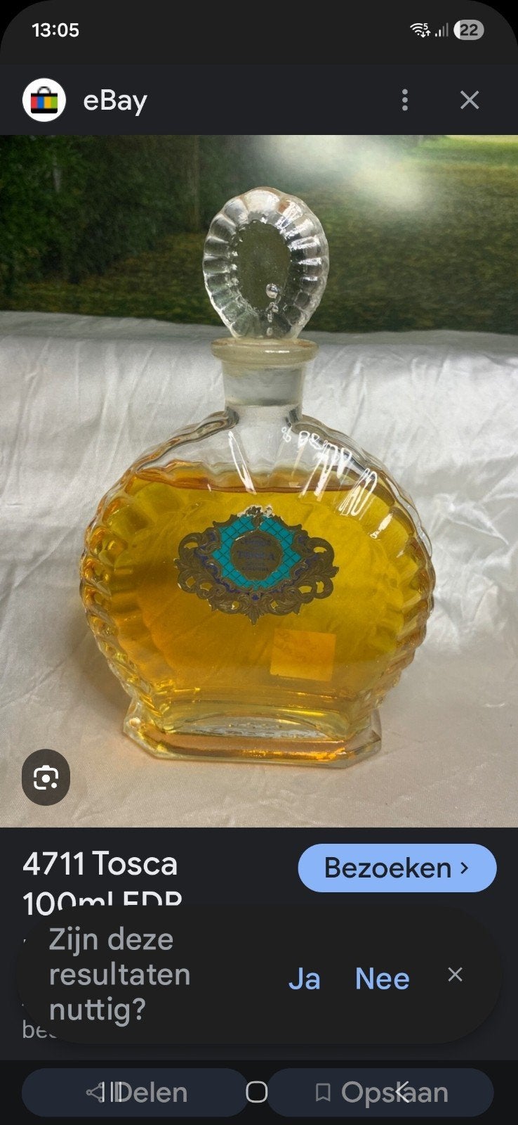 Vintage 4711 Tosca Parfumfles, Ophalen of Verzenden, Gebruikt