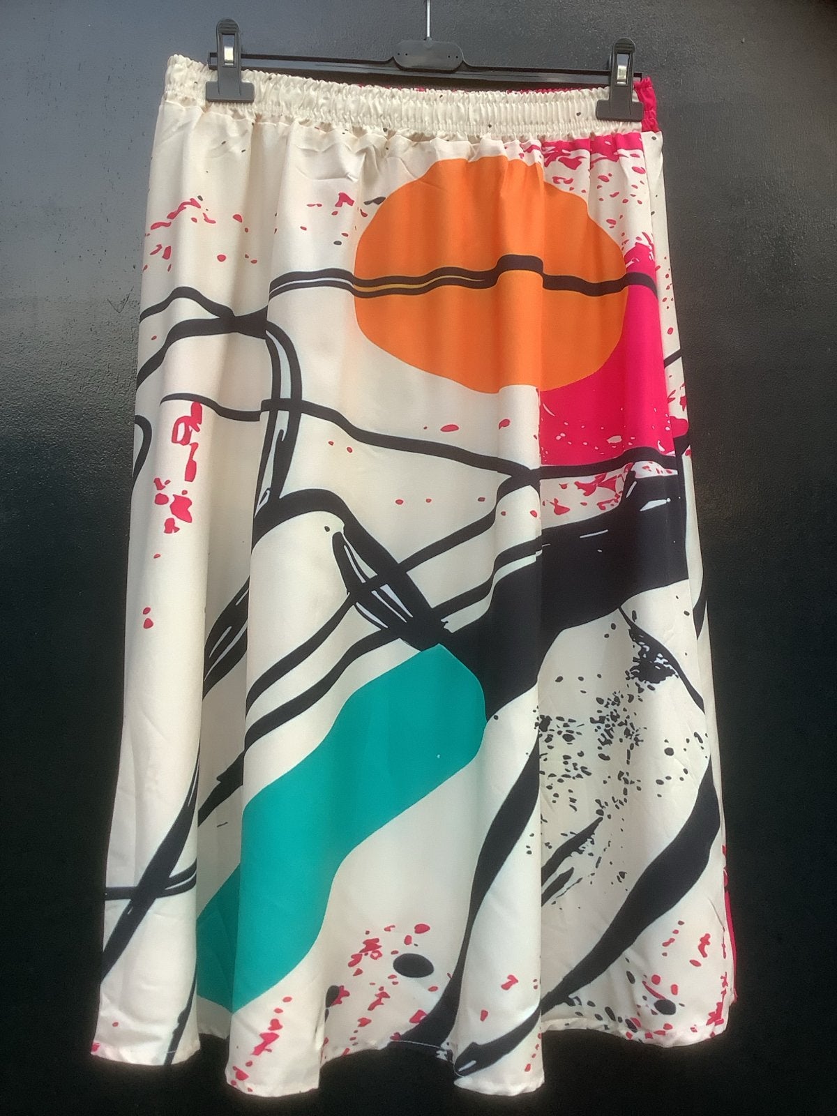 Nieuwe XL rok met abstracte print, Kleding | Dames, Meerkleurig, Maat 46/48 (XL) of groter, Nieuw, Ophalen of Verzenden