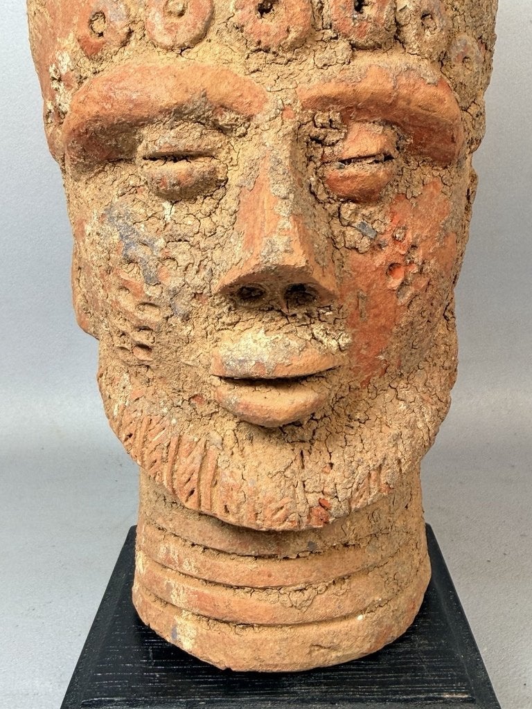 260867 Zeldzaam oud Afrikaans Yoruba head uit Nigeria., Ophalen of Verzenden