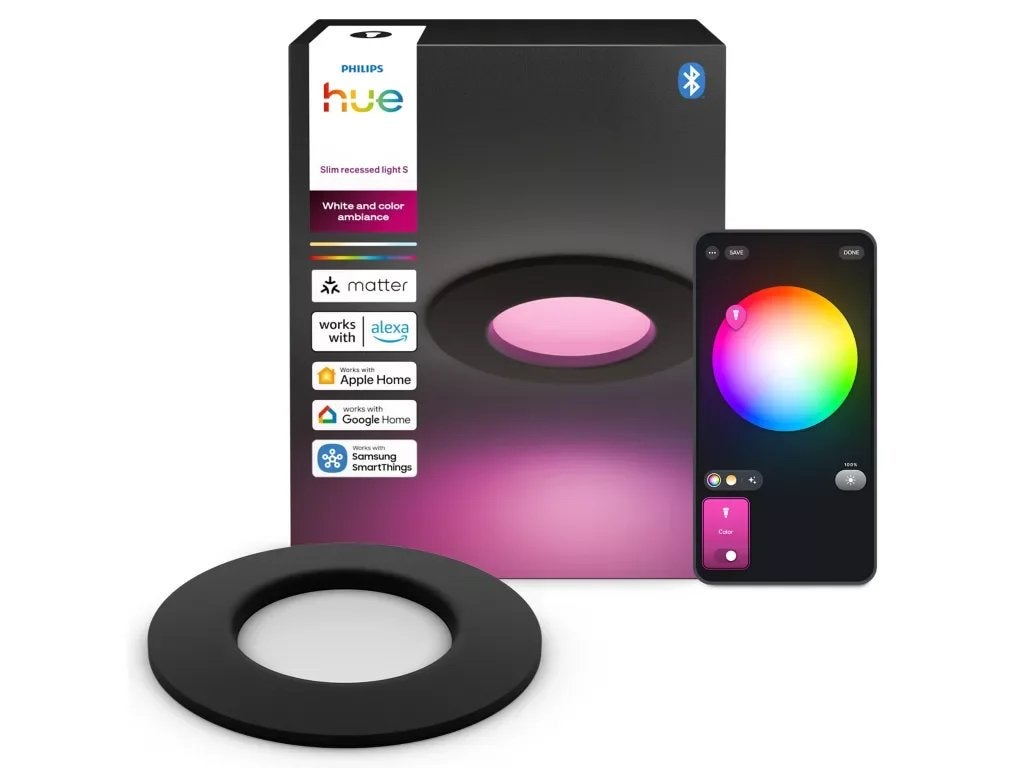 Philips Hue Slim Inbouwspot - Zwart - White & Color -, Huis en Inrichting, Nieuw, Overige fittingen, Ophalen of Verzenden, LED