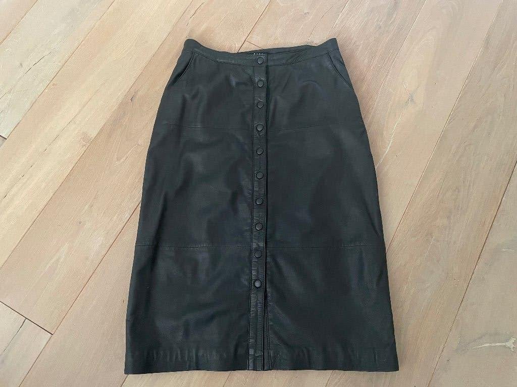 Prachtige nieuwe leren midi rok van Ibana, Kleding | Dames, Zwart, Maat 42/44 (L), Nieuw, Ophalen of Verzenden