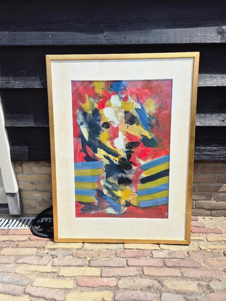 abstract schilderij Ernst Vijlbrief groot!, Antiek en Kunst, Kunst | Schilderijen | Abstract, Ophalen