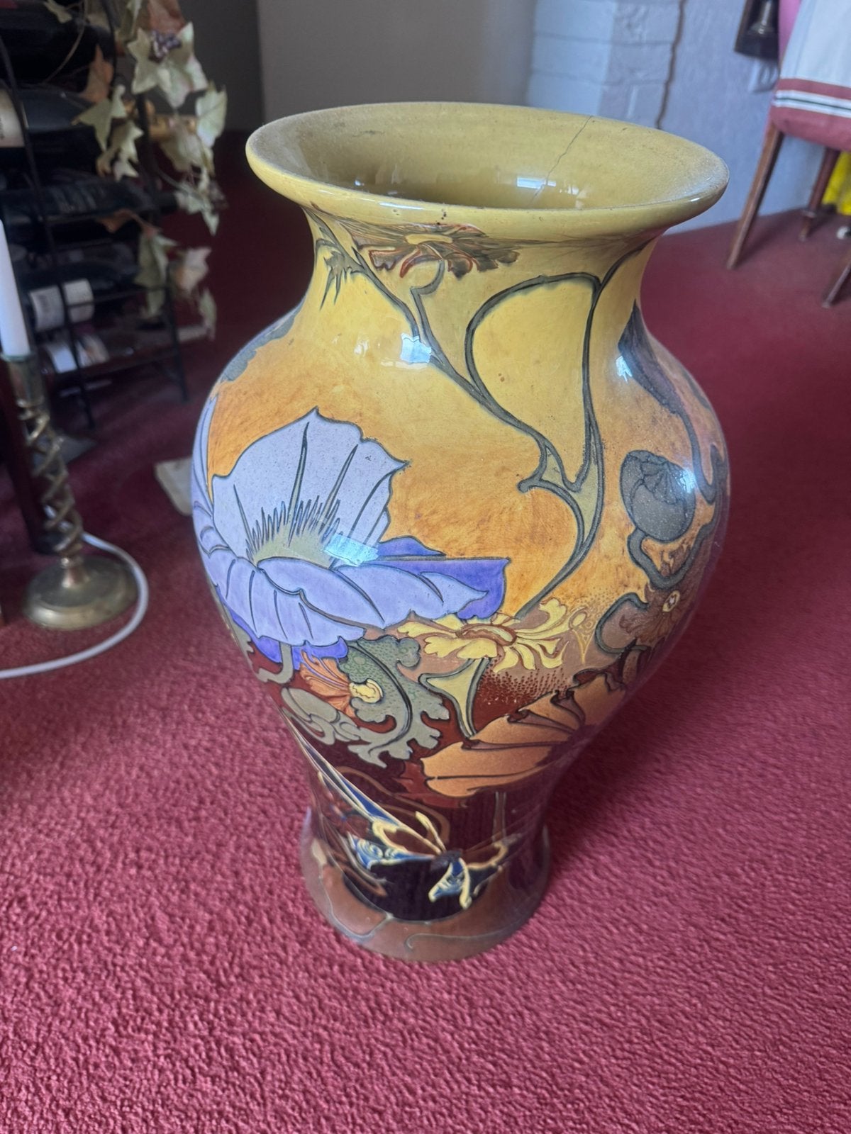 ROZENBURG PLATEEL VAAS, Antiek en Kunst, Ophalen