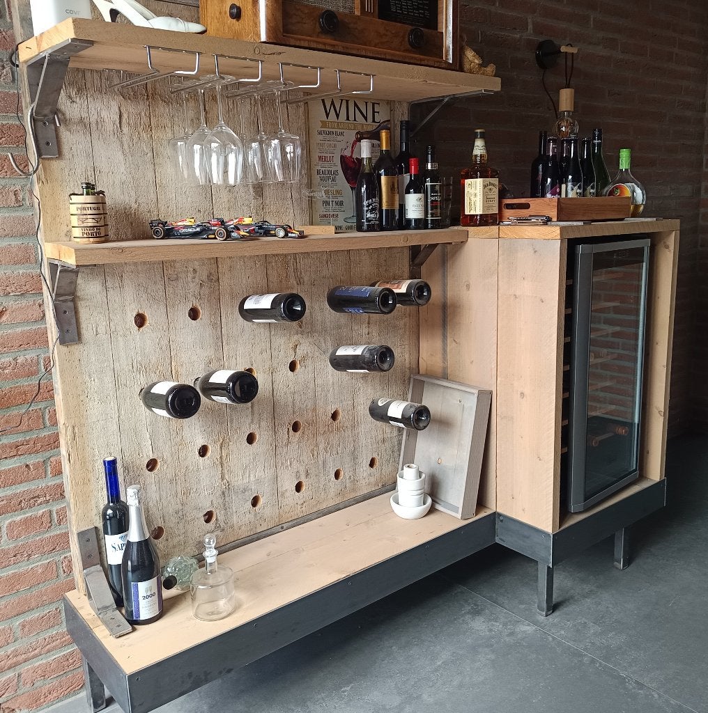 wijnrek, Huis en Inrichting, Ophalen, Zo goed als nieuw, Overige materialen, 15 tot 25 flessen