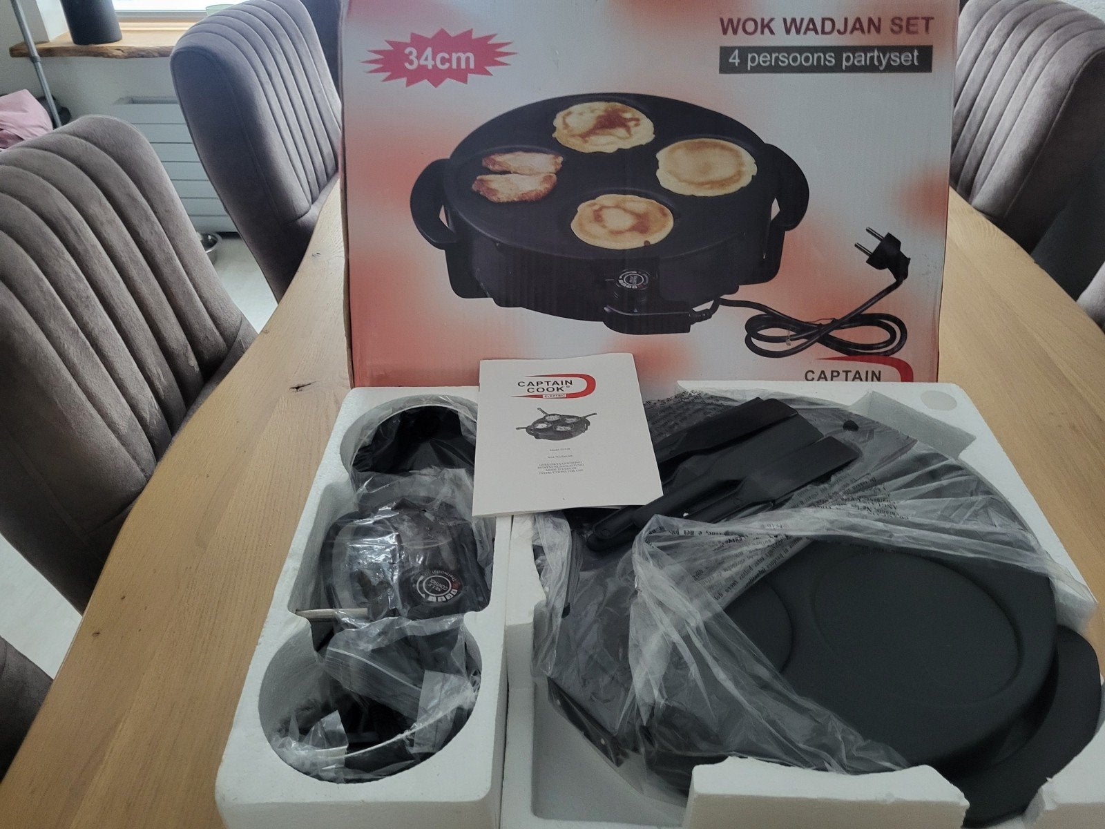 Wok wadjan set nieuw, Witgoed en Apparatuur, Gourmetstellen, Ophalen, Nieuw, 4 t/m 7 personen