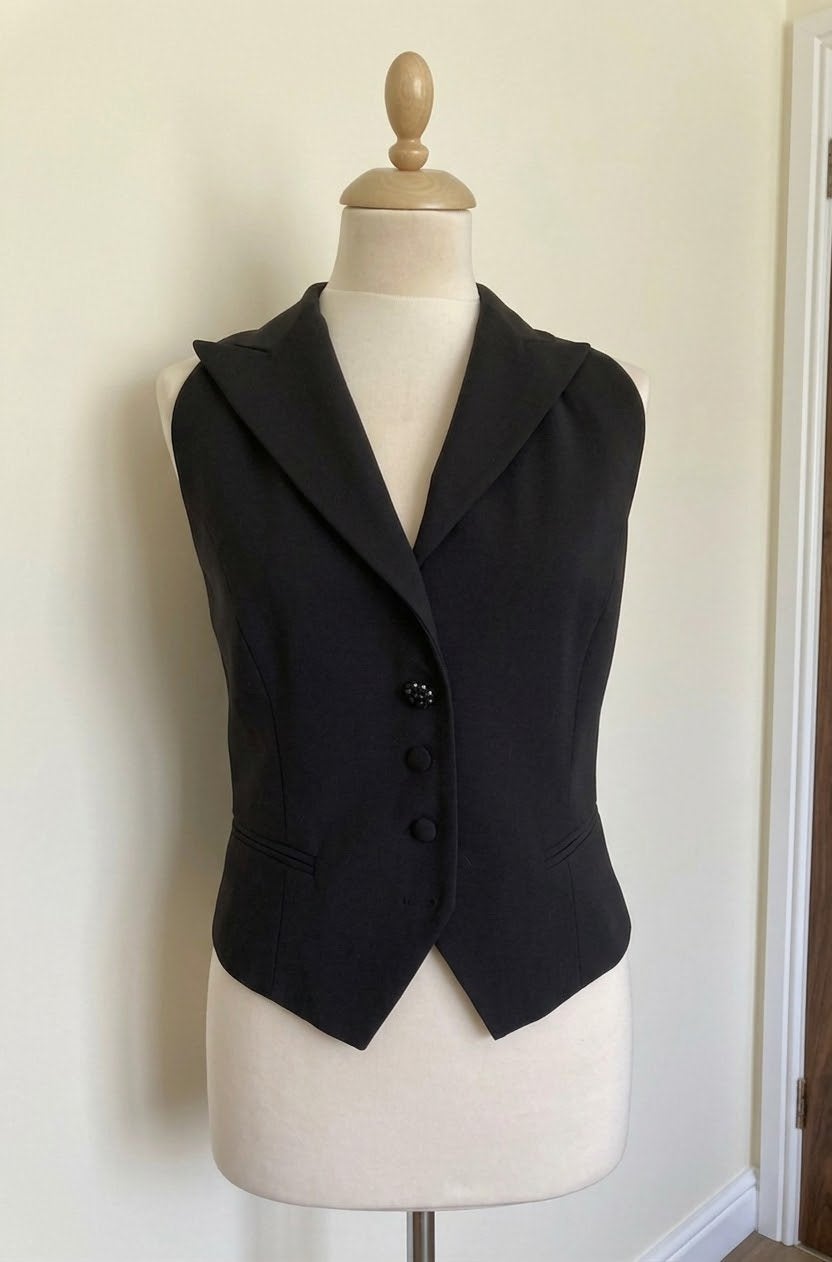 Frans Bauer Zwart Gilet met Kant Maat 42, Kleding | Dames, Maat 38/40 (M), Verzenden, Zwart, Zo goed als nieuw