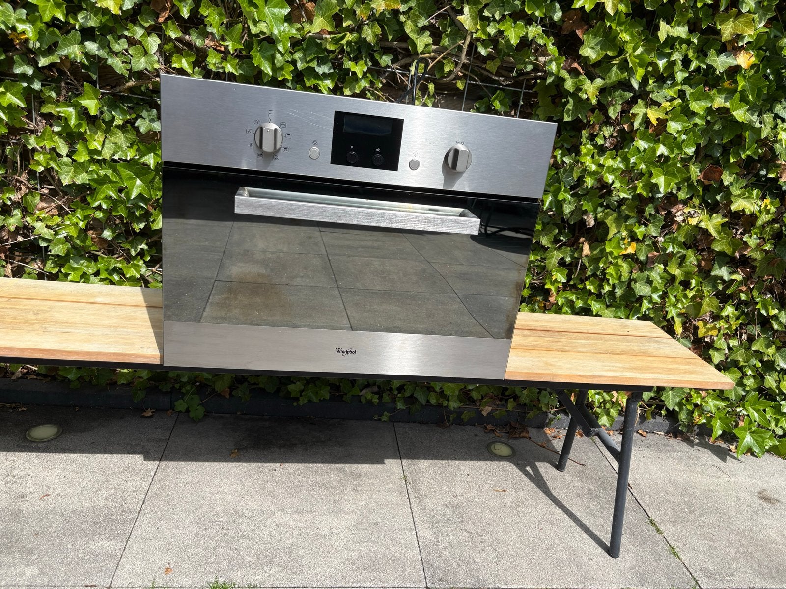 Whirlpool AMW 545/IX Inbouw Combimagnetron, Ophalen, Combimagnetron, Gebruikt, 60 cm of meer