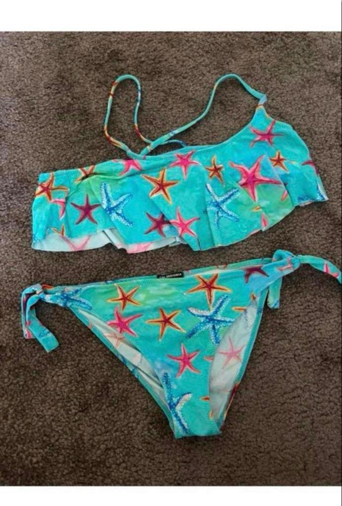Calzedonia bikini met zeesterren, maat 128, Ophalen of Verzenden, Zo goed als nieuw, Meisje, Sport- of Zwemkleding