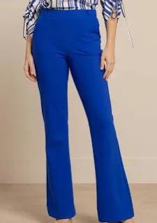 Studio Anneloes flared bonded Royal blue broek travel mt L, Blauw, Maat 42/44 (L), Ophalen of Verzenden, Zo goed als nieuw