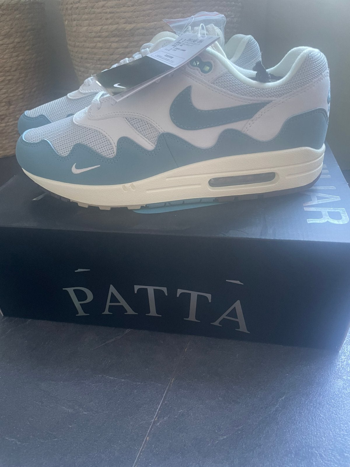 Nike Air Max 1 Patta Noise Aqua! Nieuw! Maat 43! OG, Kleding | Heren, Schoenen, Blauw, Nieuw, Ophalen of Verzenden, Sneakers of Gympen