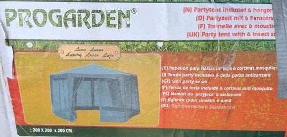 ProGarden Partytent 2x2x2m, Ophalen, Partytent, Minder dan 4 meter, Nieuw