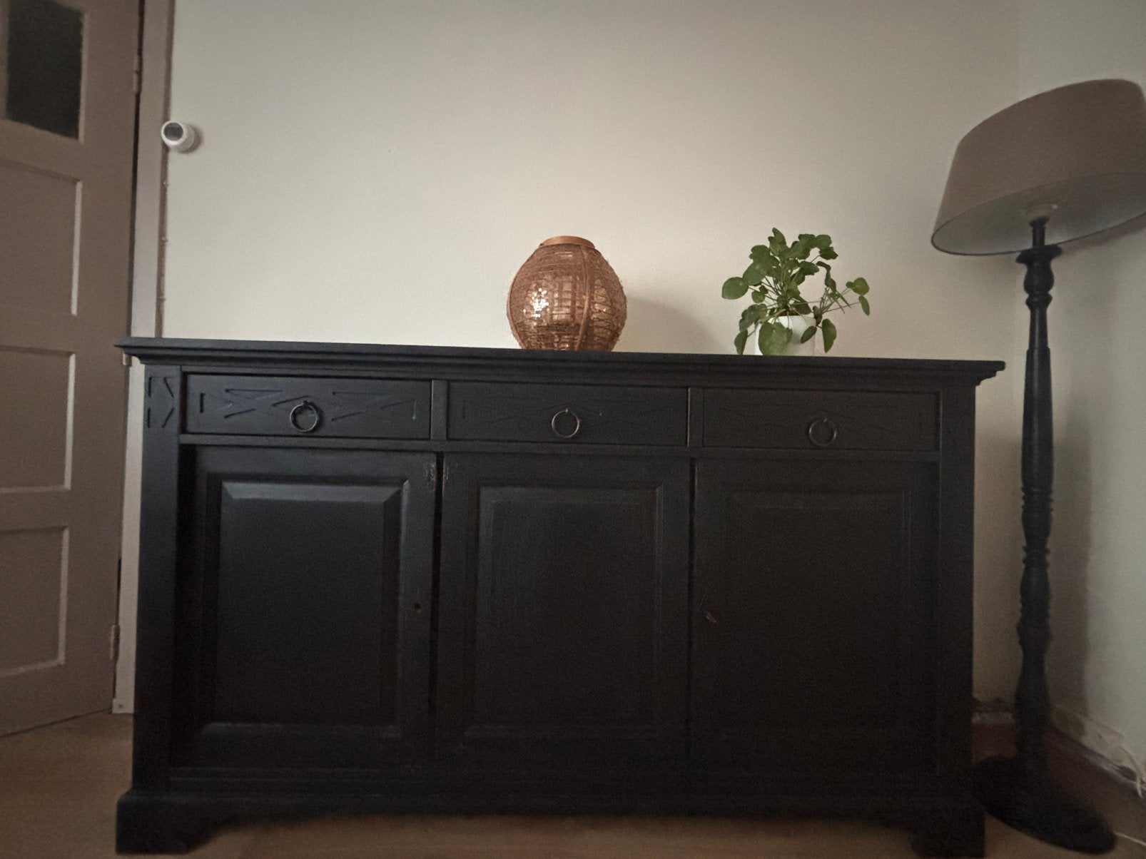 Massief eiken dressoir, Ophalen, Gebruikt, 150 tot 200 cm, Eikenhout