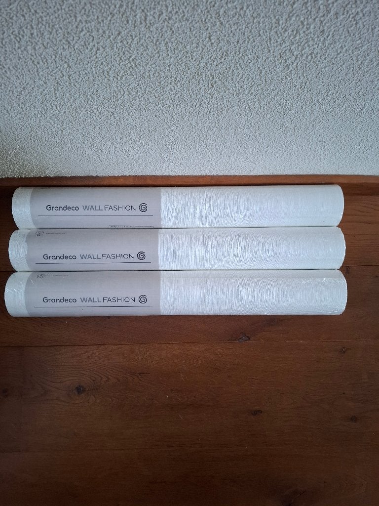 Behangrollen wit structuur van Grandeco, Ophalen, Wit, Structuur, Klassiek